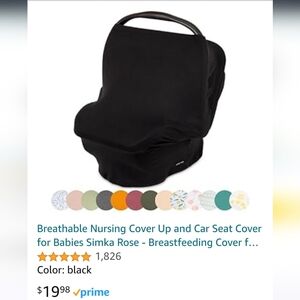 Black Car Seat Cover & Nursing Cover